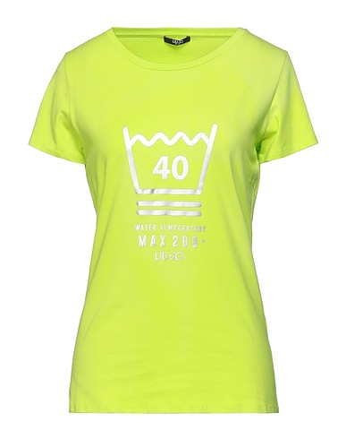 LIU •JO T-shirt Light green 95% Cotton, 5% Elastane