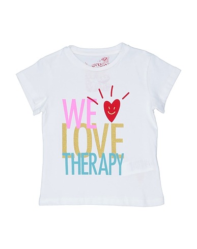 LOVE THERAPY T-shirt Bianco 100% Cotone