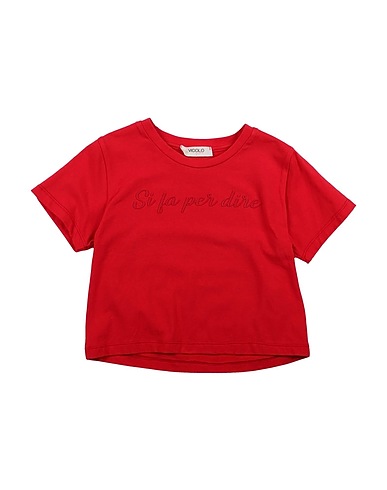VICOLO T-shirt Rosso 90% Cotone, 10% Elastan