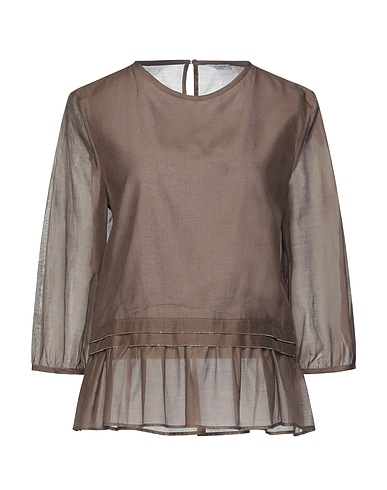 PESERICO Top Khaki 67% Cotton, 33% Silk