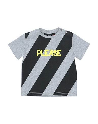 PLEASE T-shirt Grey 100% Cotton