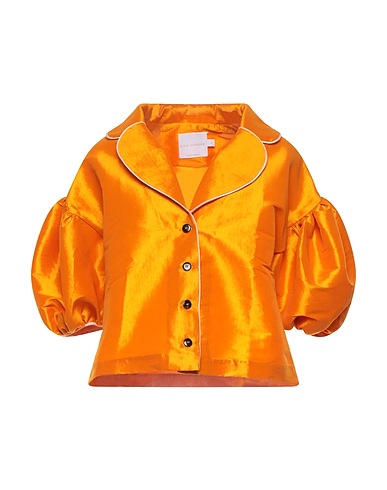 KIKA VARGAS Patterned shirts & blouses Orange 80% Silk, 17% Polyester, 3% Elastane