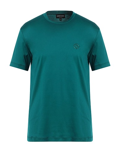 GIORGIO ARMANI Basic T-shirt Deep teal 100% Cotton