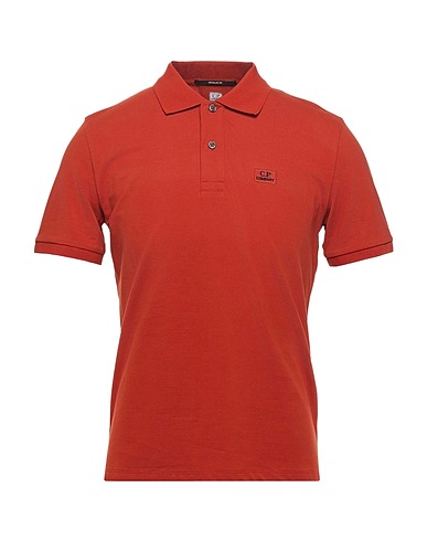 C.P. COMPANY Polo shirt Rust 95% Cotton, 5% Elastane