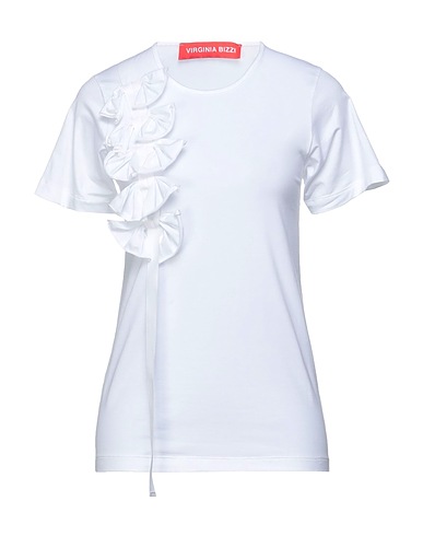 VIRGINIA BIZZI T-shirt White 95% Cotton, 5% Elastic fibres