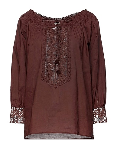 TRUE ROYAL Top Chocolate brown 100% Cotton