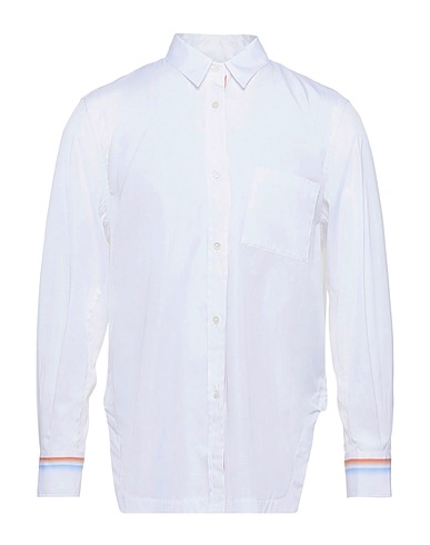 CALIBAN Patterned shirt White 100% Cotton