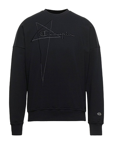 RICK OWENS x CHAMPION Sweatshirt Black 100% Cotton