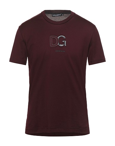 DOLCE&GABBANA T-shirt Burgundy 95% Cotton, 5% Polyamide, Polyurethane
