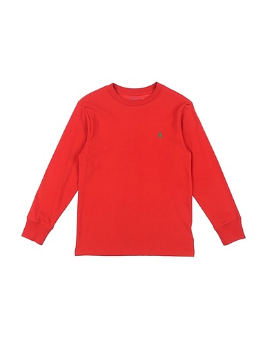 POLO RALPH LAUREN T-shirt Cotton Jersey Long-Sleeve Tee
 Brick red 100% Cotton