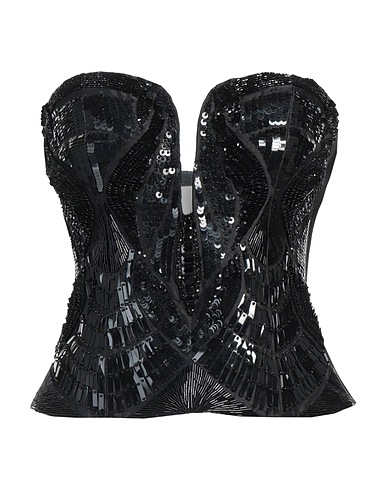 ALBERTA FERRETTI Top Black 85% Polyester, 15% Silk, PVC - Polyvinyl chloride, Glass, Metal