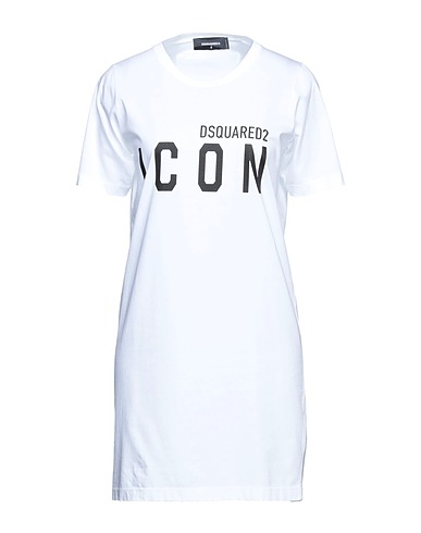 DSQUARED2 Vestito corto Bianco 100% Cotone