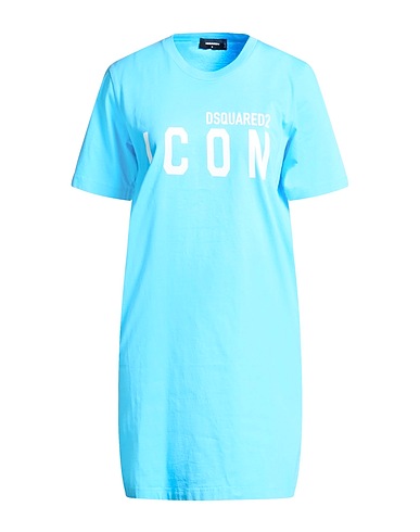 DSQUARED2 Short dress ICON Azure 100% Cotton