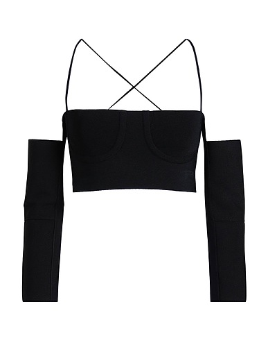 AMBUSH Off-the-shoulder top Black 83% Viscose, 17% Polyester