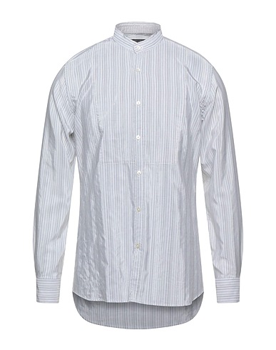 MESSAGERIE Striped shirt Grey 62% Cotton, 38% Linen