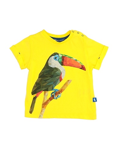 GAS T-shirt Yellow 100% Cotton