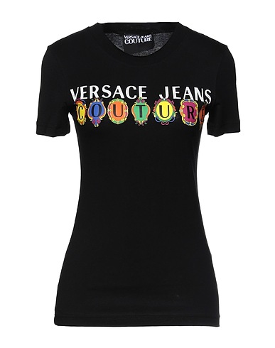 VERSACE JEANS COUTURE T-shirt Nero 100% Cotone
