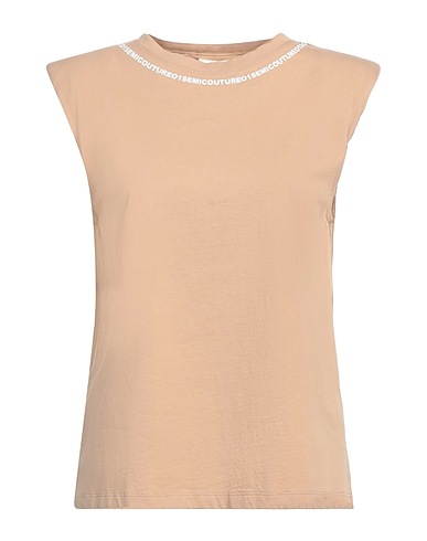 SEMICOUTURE T-shirt Beige 100% Cotton