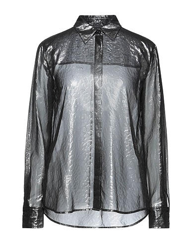 PINKO Solid colour shirts & blouses Charcoal 100% Polyester