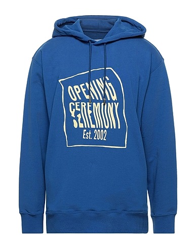 OPENING CEREMONY Hooded track jacket  Blue 100% Cotton, Elastane