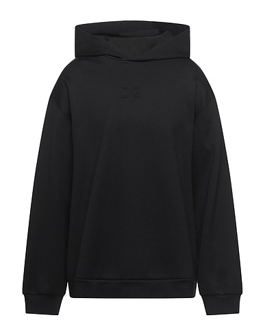 DOLCE&GABBANA Hooded track jacket  Black 70% Cotton, 30% Polyamide, Polyurethane, Thermoplastic polyurethane, Polyester