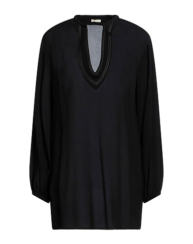 TRUE ROYAL Top Nero 100% Viscosa