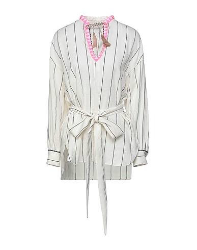 BAZAR DELUXE Top White 43% Linen, 35% Colvera, 22% Viscose