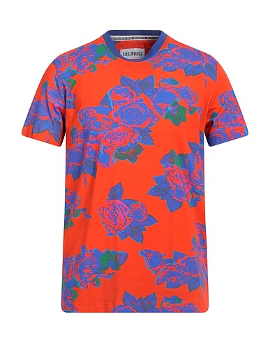 BIKKEMBERGS T-shirt Orange 92% Cotton, 8% Elastane