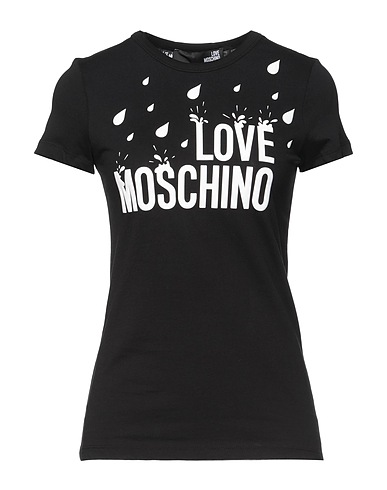 LOVE MOSCHINO T-shirt Black 100% Cotton, Elastane