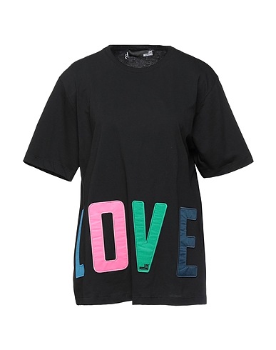 LOVE MOSCHINO T-shirt Black 100% Cotton, Elastane