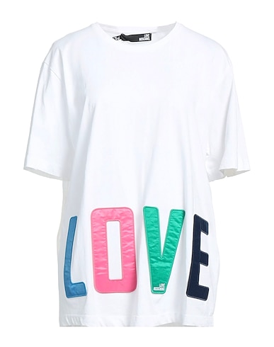 LOVE MOSCHINO T-shirt White 100% Cotton, Elastane