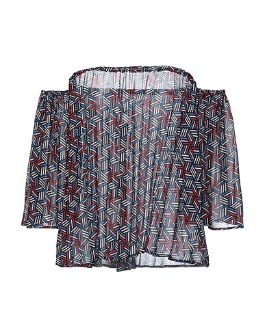 MERCI ITALIA Off-the-shoulder top Black 100% Viscose