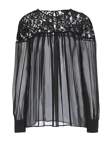 ELISABETTA FRANCHI Top Nero 100% Seta, Poliammide