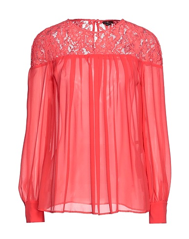ELISABETTA FRANCHI Silk top Red 100% Silk, Polyamide