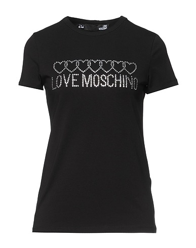 LOVE MOSCHINO T-shirt Black 95% Cotton, 5% Elastane