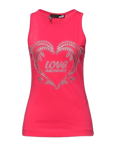 LOVE MOSCHINO Tank top Antique rose 100% Cotton