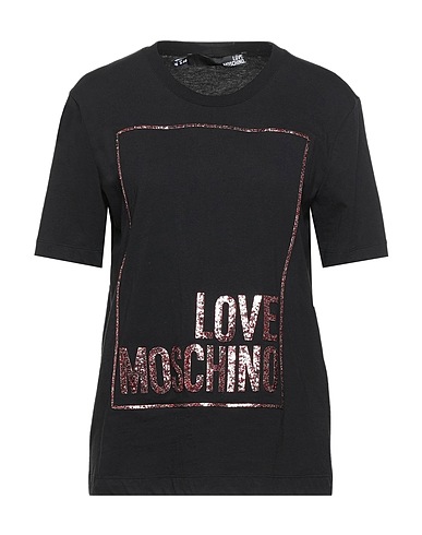 LOVE MOSCHINO T-shirt Black 100% Cotton, Elastane