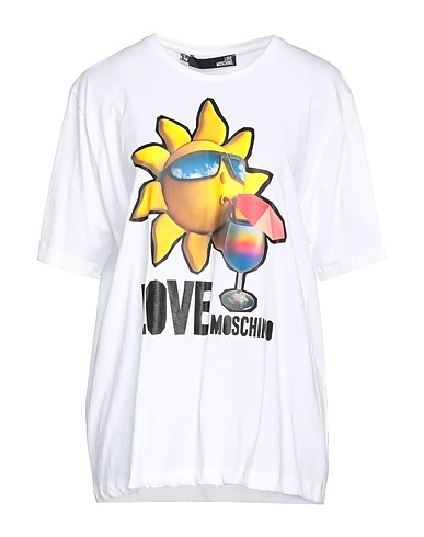LOVE MOSCHINO Oversize-T-Shirt White 100% Cotton, Elastane