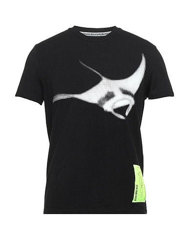 BIKKEMBERGS T-shirt Black 95% Cotton, 5% Elastane
