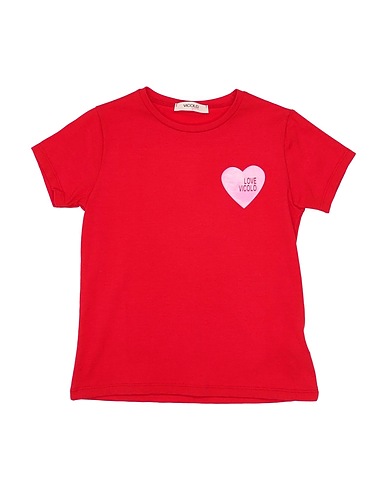 VICOLO T-shirt Red 90% Cotton, 10% Elastane