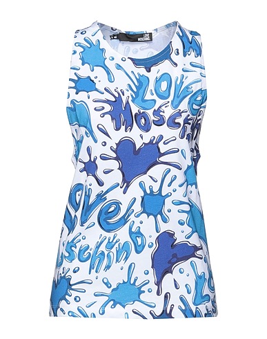 LOVE MOSCHINO Tank top Azure 100% Cotton