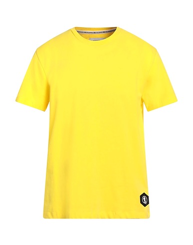 BIKKEMBERGS T-shirt Yellow 92% Cotton, 8% Elastane