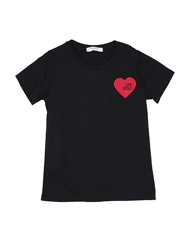 VICOLO T-shirt Nero 90% Cotone, 10% Elastan