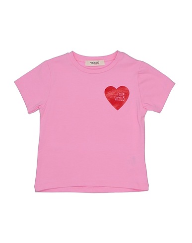 VICOLO T-shirt Rosa 90% Cotone, 10% Elastan