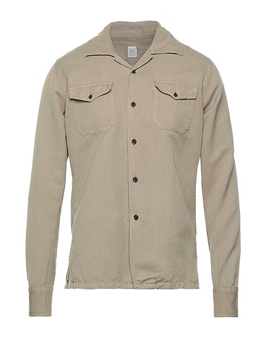 ELEVENTY Solid color shirt Khaki 100% Cotton