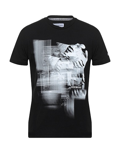 BIKKEMBERGS T-shirt Black 92% Cotton, 8% Elastane