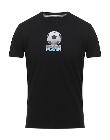 BIKKEMBERGS T-shirt Black 92% Cotton, 8% Elastane