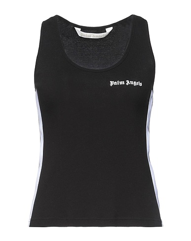 PALM ANGELS Tank top Black 100% Cotton, Polyester
