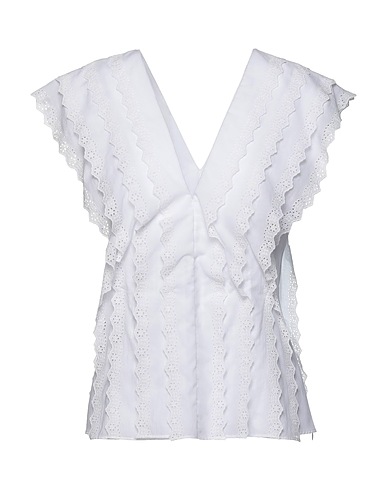 PHILOSOPHY di LORENZO SERAFINI Top White 100% Cotton, Polyester