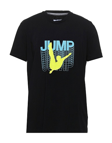 BIKKEMBERGS T-shirt Black 95% Cotton, 5% Elastane